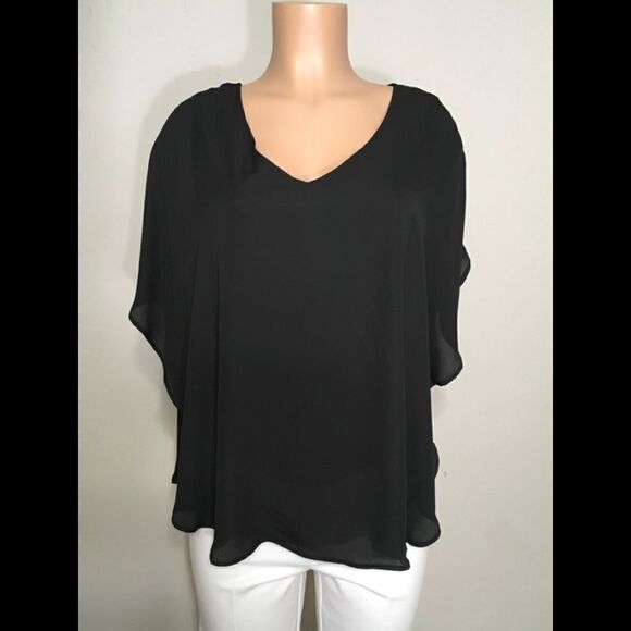 Sharagano black blouse.  - Picture 2 of 7